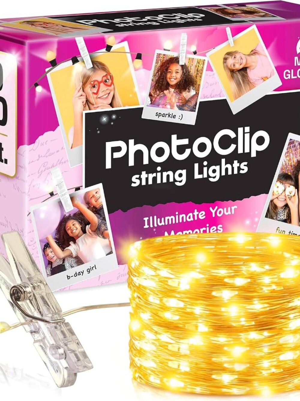 Photo Clip String Lights, Warm White 50 LED, 16.4 ft